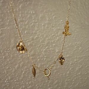 Gold filled charm necklace